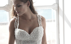 abito perle sposa