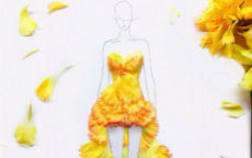 fashion illustrations flower petals grace ciao